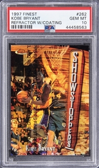 1997-98 Topps Finest Basketball Showstoppers Refractor With Coating #262 Kobe Bryant - PSA GEM MT 10